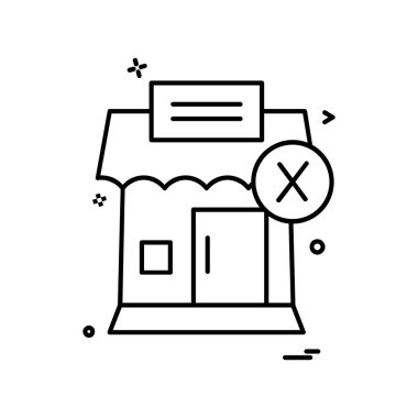 Dükkanı simgesi tasarım, renkli vektör çizim