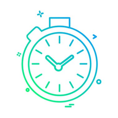 saat düz ikon vektör illüstrasyonu 