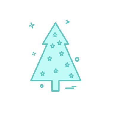 Noel ağacı simge tasarlamak vektör