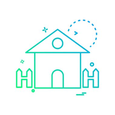 Ev simgesi tasarım vektörü