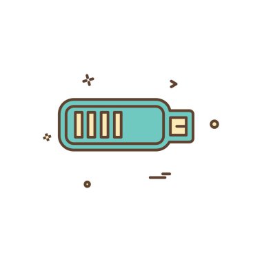 Batarya simgesi tasarım vektörü