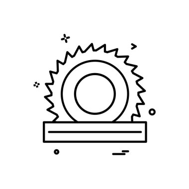 ahşap kesici simge vektör tasarımı