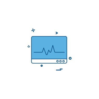 EKG simge tasarlamak vektör