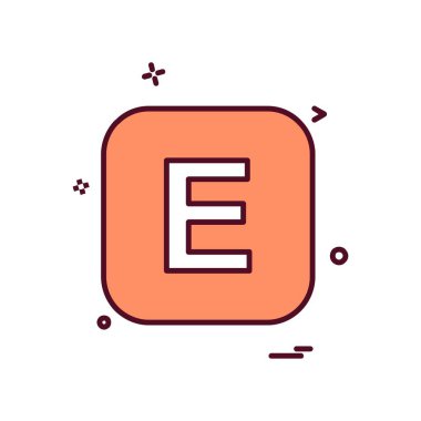 İngilizce alfabe simge tasarlamak vektör 