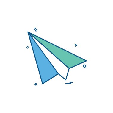 Kağıt Uçak simge tasarlamak vektör