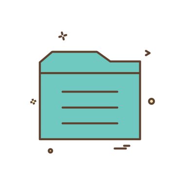 Klasör simge tasarlamak vektör