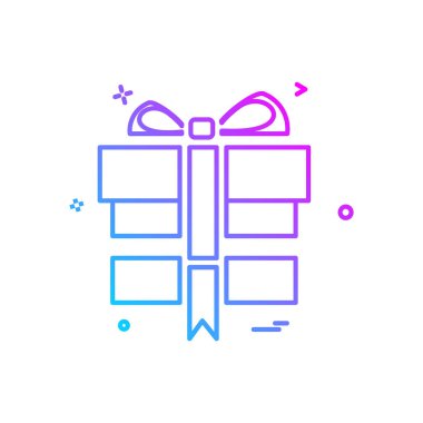 Giftbox simge tasarlamak vektör