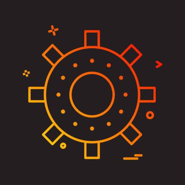 Vites simgesi tasarım vektörü 