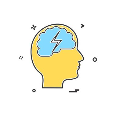 Zihin simge tasarlamak vektör 