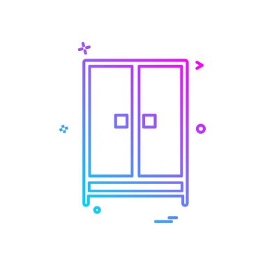 Dolap simge tasarlamak vektör 