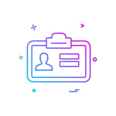 Kimlik kartı simge tasarlamak vektör