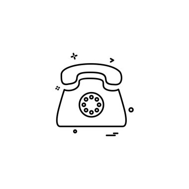 Telefon simgesi tasarım vektörü 