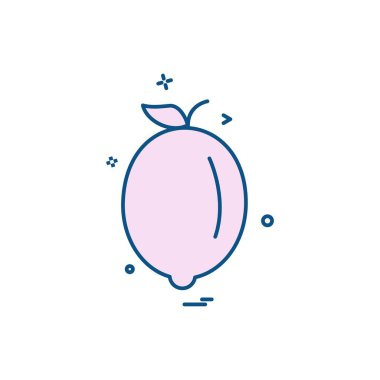 Meyve simgesi tasarım vektörü