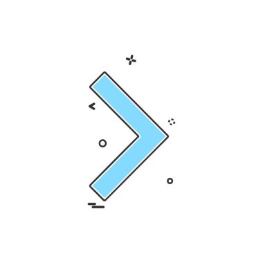 Sağ ok simge tasarlamak vektör