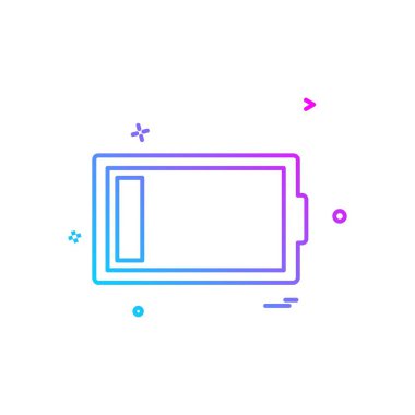 Batarya simgesi tasarım vektörü