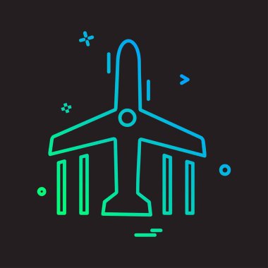 Seyahat etmek simge tasarlamak vektör siyah arka plan üzerine