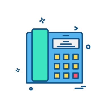 Telefon simgesi tasarım vektörü