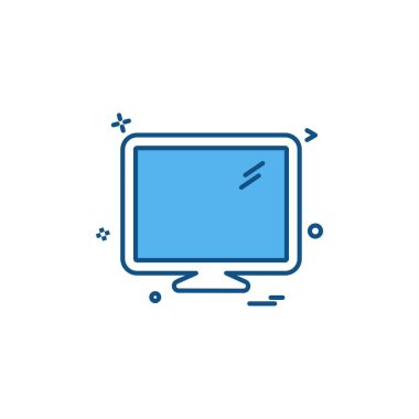 LCD ekran simge vektör tasarımı