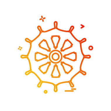 Yüzük simgesi tasarım, renkli vektör çizim