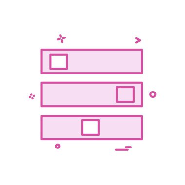 Menü simgesi tasarım, renkli vektör çizim