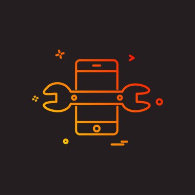 Ayarı simgesi tasarım, renkli vektör çizim