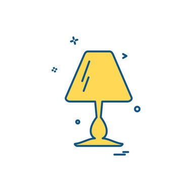 Mobilya simgesi tasarım, renkli vektör çizim