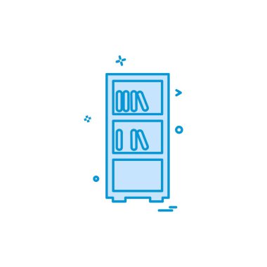 Kitap raf simge tasarlamak vektör