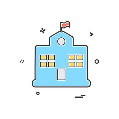 Okul simgesi tasarım vektörü