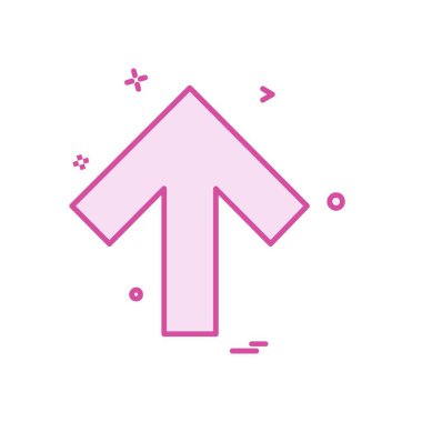 Yukarı ok simgesi tasarım vektörü