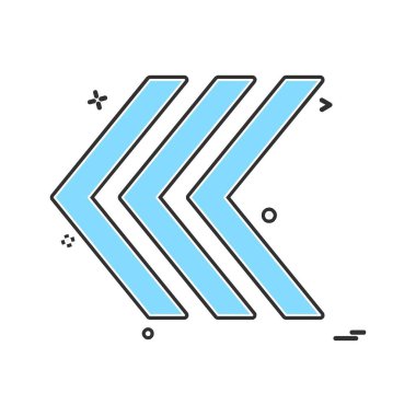 Sol simgesi tasarım, renkli vektör çizim