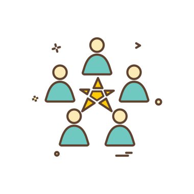 Grup avatar simge tasarlamak vektör