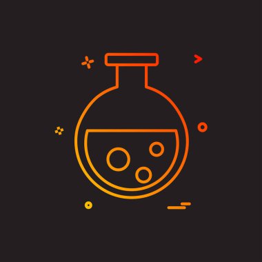 Şişesi simgesi tasarım, renkli vektör çizim