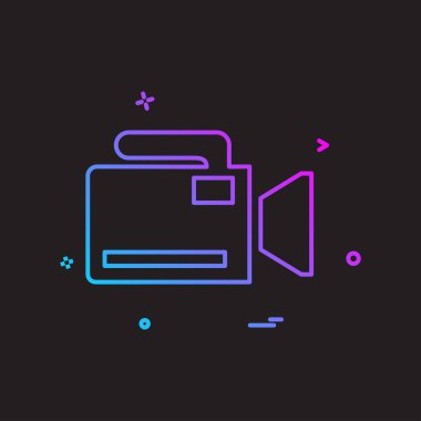 Kamera simgesi tasarım vektörü