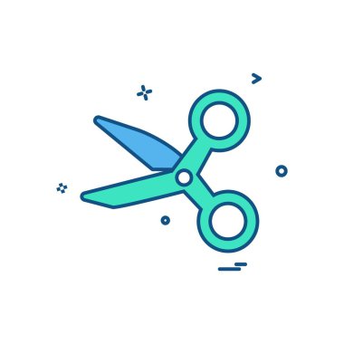 Makas simge tasarlamak vektör