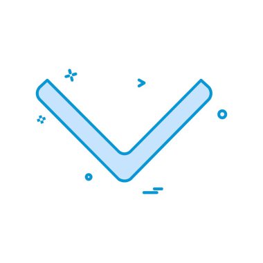 Aşağı ok simgesi tasarım vektörü