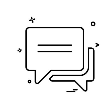 İleti simgesi tasarım vektörü