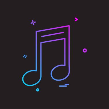 Müzik simge tasarlamak vektör