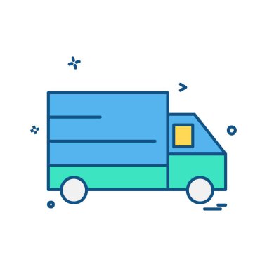 Kamyon simgesi tasarım vektörü