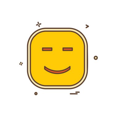 Mutlu Emoji simge tasarlamak vektör