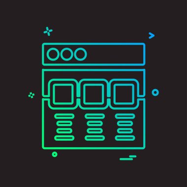 Web düzen simge tasarlamak vektör