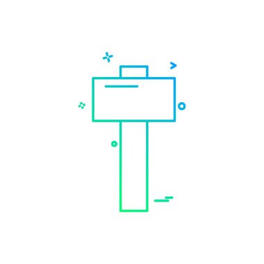 Donanım aracı simgesi tasarım, renkli vektör çizim