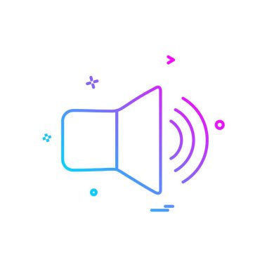 Beyaz arka plan üzerinde renkli medya simge vektör