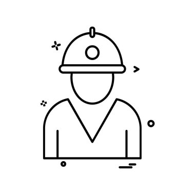 Çalışma araçlar simgesi tasarım, renkli vektör çizim 