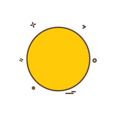 Daire simgesi tasarım, renkli vektör çizim