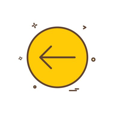 ok sol simge vektör tasarımı