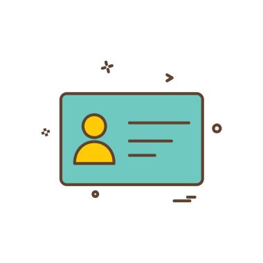 Kimlik kartı simge tasarlamak vektör