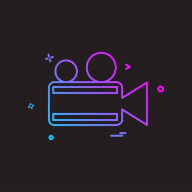 Kamera simgesi tasarım vektörü