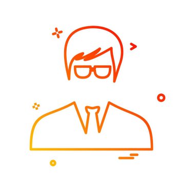 Avatar erkek simge tasarım vektörü