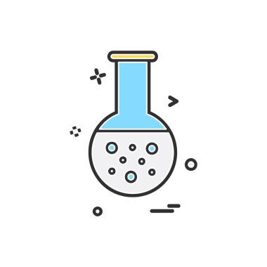 Şişesi simgesi tasarım, renkli vektör çizim