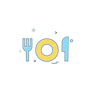 Gıda simgesi tasarım vektörü
